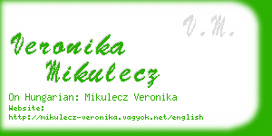 veronika mikulecz business card